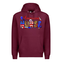 Burgundy American nurse Premium Hoodie - Zillion Design Studio