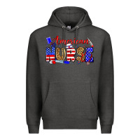 Charcoal Heather American nurse Premium Hoodie - Zillion Design Studio