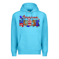 Ocean Blue American nurse Premium Hoodie - Zillion Design Studio