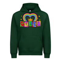 Forest Green queer Urban Hoodie - Zillion Design Studio