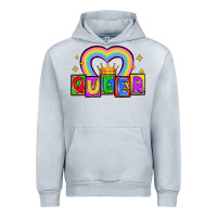 Heather Grey queer Urban Hoodie - Zillion Design Studio