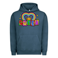 Pigment Midnight Navy queer Urban Hoodie - Zillion Design Studio