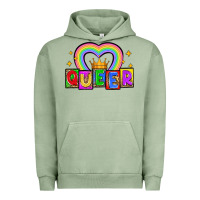 Pigment Oil Green queer Urban Hoodie - Zillion Design Studio