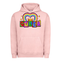 Pigment Salmon queer Urban Hoodie - Zillion Design Studio