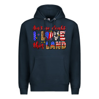 Navy ain't no doubt i love this land Premium Hoodie - Zillion Design Studio