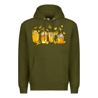 Army Green Childhood Cancer Coffee Cups Premium Hoodie - texasbilliewilder