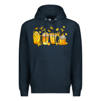 Navy Childhood Cancer Coffee Cups Premium Hoodie - texasbilliewilder