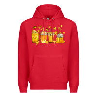 Red Childhood Cancer Coffee Cups Premium Hoodie - texasbilliewilder