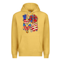 Antique Gold 4th of july love Premium Hoodie - Zillion Design Studio