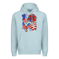 Blue Mist 4th of july love Premium Hoodie - Zillion Design Studio