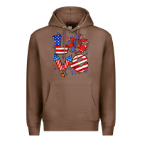 Chestnut 4th of july love Premium Hoodie - Zillion Design Studio