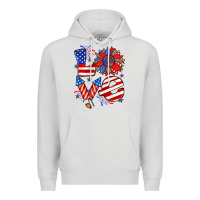 Dove Grey 4th of july love Premium Hoodie - Zillion Design Studio