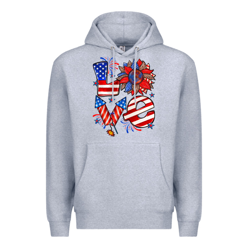 4th Of July Love Premium Hoodie by Zillion Design Studio | Teevron