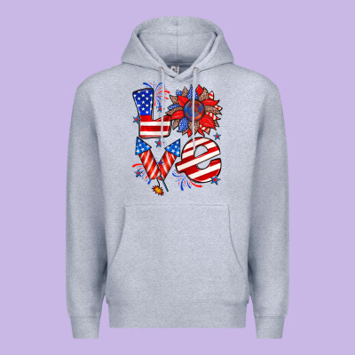 4th Of July Love Premium Hoodie Designed By Zillion Design Studio