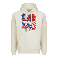 Oatmeal Heather 4th of july love Premium Hoodie - Zillion Design Studio