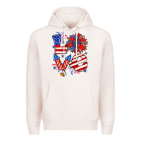 Pale Pink 4th of july love Premium Hoodie - Zillion Design Studio