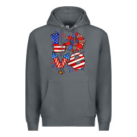 Rock 4th of july love Premium Hoodie - Zillion Design Studio