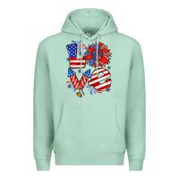 Seafoam 4th of july love Premium Hoodie - Zillion Design Studio
