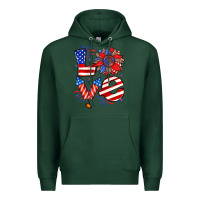 Sports Green 4th of july love Premium Hoodie - Zillion Design Studio