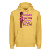 Antique Gold Cancer Picked The Wrong Diva with Black Woman Premium Hoodie - texasbilliewilder