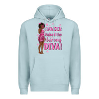 Blue Mist Cancer Picked The Wrong Diva with Black Woman Premium Hoodie - texasbilliewilder