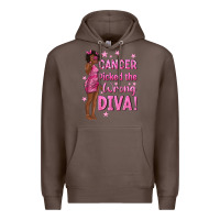 Coffee Cancer Picked The Wrong Diva with Black Woman Premium Hoodie - texasbilliewilder