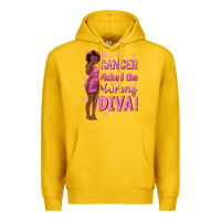 Lemon Cancer Picked The Wrong Diva with Black Woman Premium Hoodie - texasbilliewilder