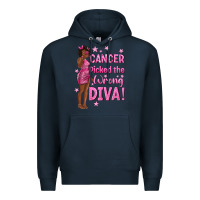 Navy Cancer Picked The Wrong Diva with Black Woman Premium Hoodie - texasbilliewilder