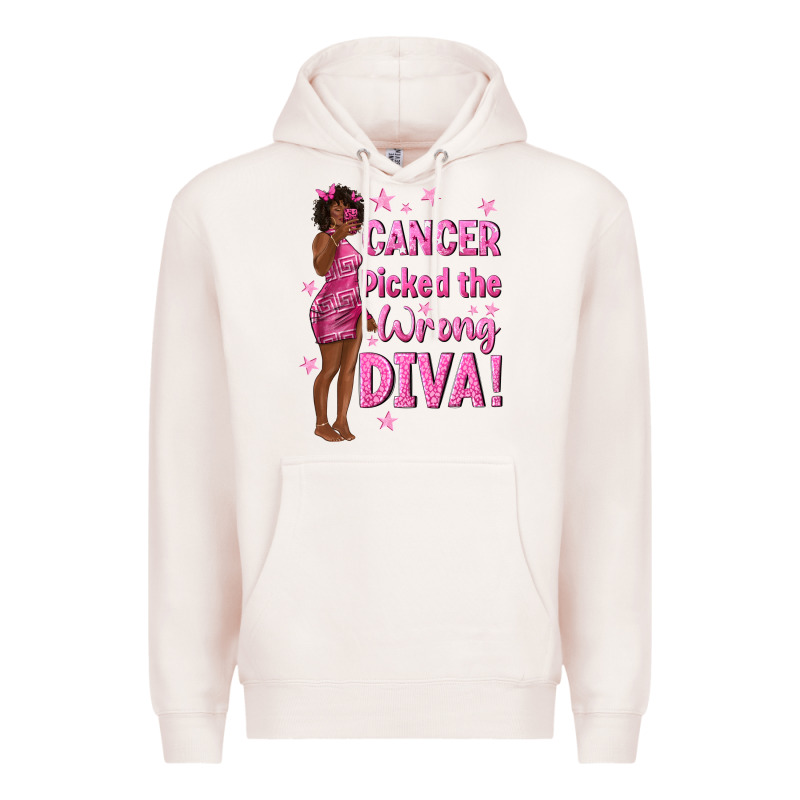 Cancer Picked The Wrong Diva With Black Woman Premium Hoodie by texasbilliewilder | Teevron