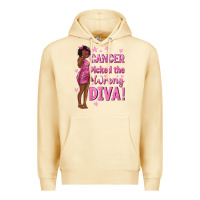 Pina Colada Cancer Picked The Wrong Diva with Black Woman Premium Hoodie - texasbilliewilder