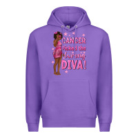Purple Cancer Picked The Wrong Diva with Black Woman Premium Hoodie - texasbilliewilder