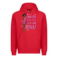 Red Cancer Picked The Wrong Diva with Black Woman Premium Hoodie - texasbilliewilder