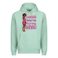 Seafoam Cancer Picked The Wrong Diva with Black Woman Premium Hoodie - texasbilliewilder