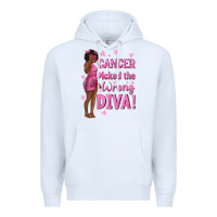 White Cancer Picked The Wrong Diva with Black Woman Premium Hoodie - texasbilliewilder