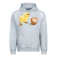 Heather Grey chick with egg Urban Hoodie - RanaPortraitStore