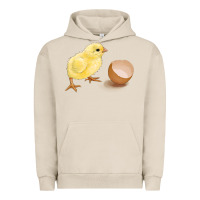 Pigment French Oak chick with egg Urban Hoodie - RanaPortraitStore