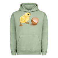 Pigment Oil Green chick with egg Urban Hoodie - RanaPortraitStore
