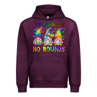 Mauve Wine love gnomes no bounds Urban Hoodie - Zillion Design Studio