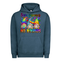 Pigment Midnight Navy love gnomes no bounds Urban Hoodie - Zillion Design Studio