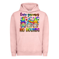 Pigment Salmon love gnomes no bounds Urban Hoodie - Zillion Design Studio