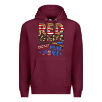 Burgundy red white and pew pew pew Premium Hoodie - Zillion Design Studio