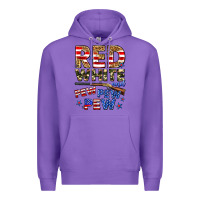 Purple red white and pew pew pew Premium Hoodie - Zillion Design Studio
