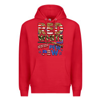Red red white and pew pew pew Premium Hoodie - Zillion Design Studio