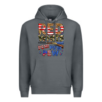 Rock red white and pew pew pew Premium Hoodie - Zillion Design Studio