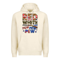 Tofu red white and pew pew pew Premium Hoodie - Zillion Design Studio