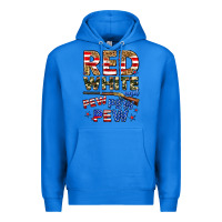 True Royal red white and pew pew pew Premium Hoodie - Zillion Design Studio
