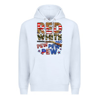 White red white and pew pew pew Premium Hoodie - Zillion Design Studio