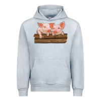 Heather Grey barn pigs Urban Hoodie - RanaPortraitStore