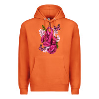 Carrot Cancer Boxing Gloves with Ribbon Premium Hoodie - texasbilliewilder
