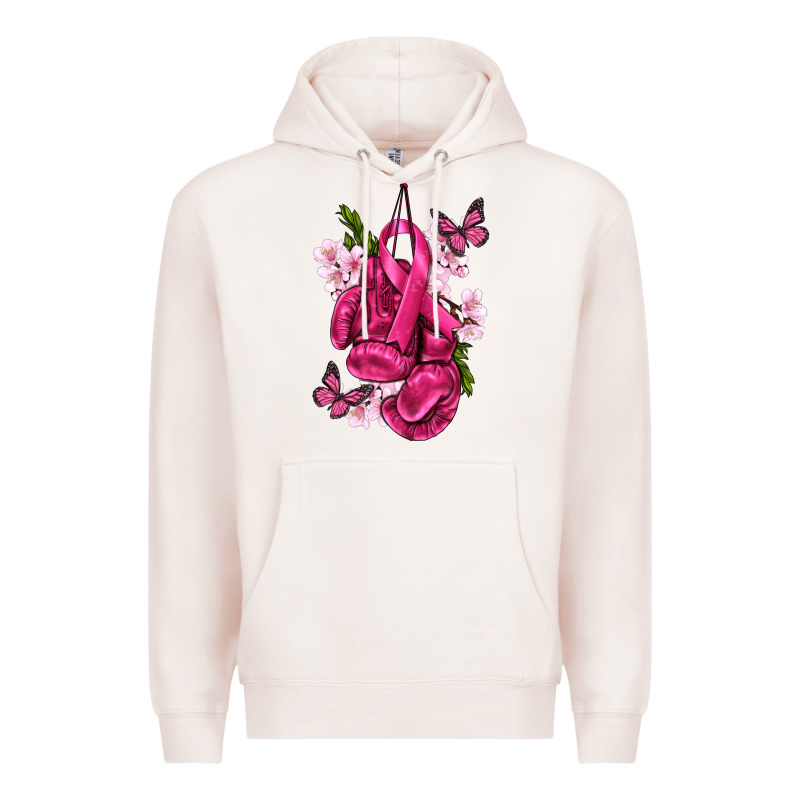Cancer Boxing Gloves With Ribbon Premium Hoodie by texasbilliewilder | Teevron